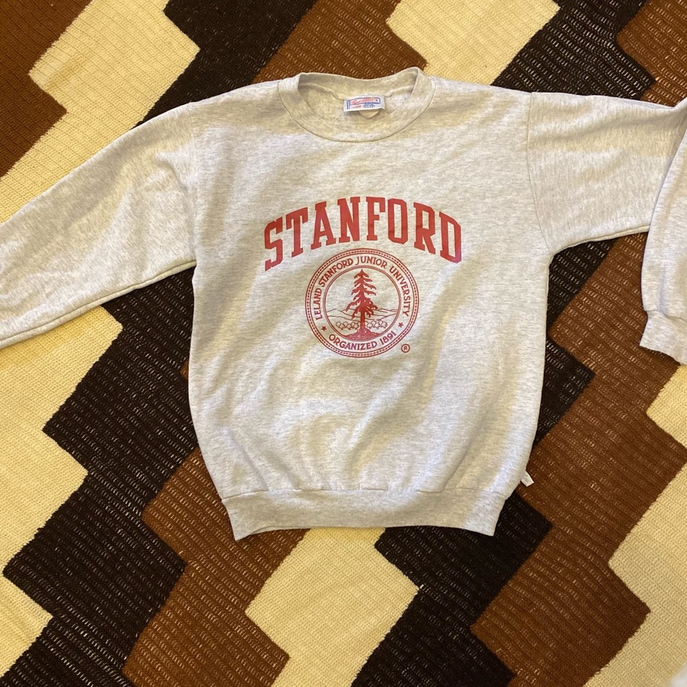 STANFORD university grey crewneck